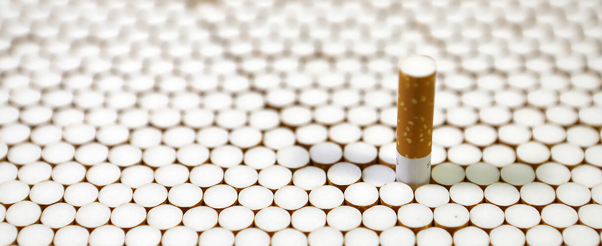 Carbone attivo per tabacco