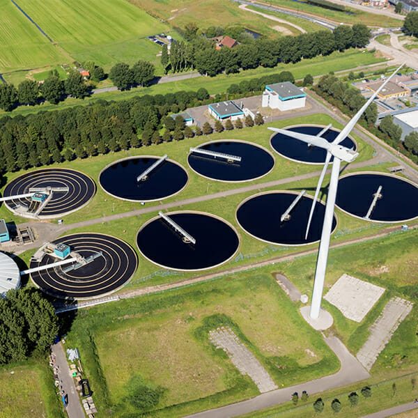 Städtische Abwasseraufbereitung